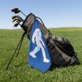 Waterverf Bigfoot Golfhanddoek (Groen)