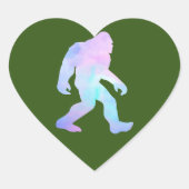 Waterverf Bigfoot Hart Sticker (Voorkant)