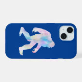 Waterverf Bigfoot iPhone 15 Case (Achterkant horizontaal)