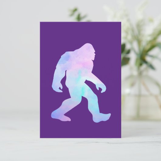 Waterverf Bigfoot Kaart (Staand voorkant)