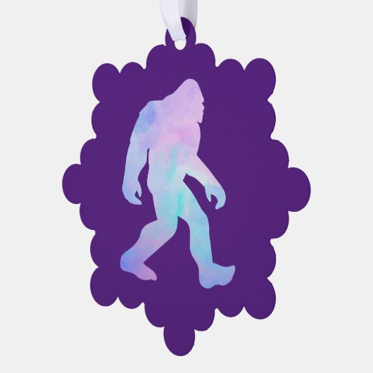 Waterverf Bigfoot Ornament Kaart (Links)