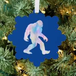Waterverf Bigfoot Ornament Kaart