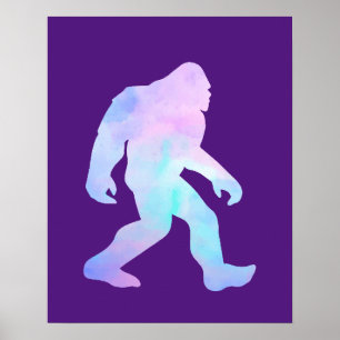 Waterverf Bigfoot Poster