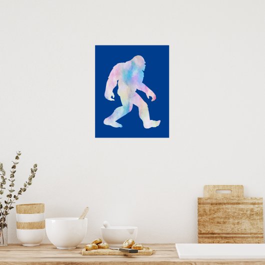 Waterverf Bigfoot Poster (Keuken)