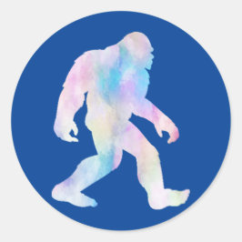 Waterverf Bigfoot Ronde Sticker