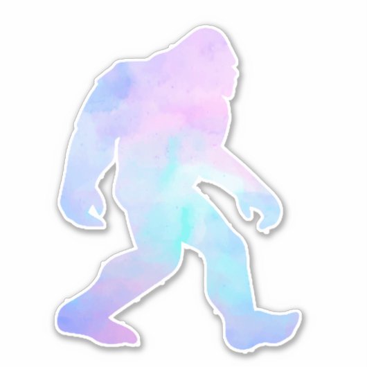 Waterverf Bigfoot Sticker (Voorkant)