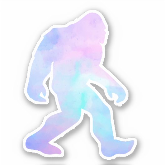 Waterverf Bigfoot Sticker (Voorkant)
