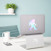 Waterverf Bigfoot Sticker (Laptop op bureau)