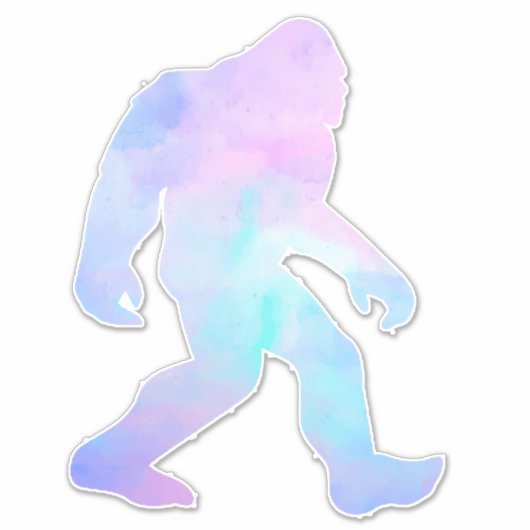 Waterverf Bigfoot Sticker (Voorkant)