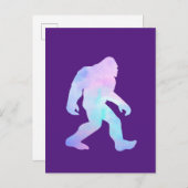 Waterverf Bigfoot Uitnodiging Briefkaart (Voorkant / Achterkant)