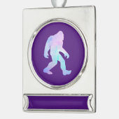Waterverf Bigfoot Verzilverd Banner Ornament (Links)