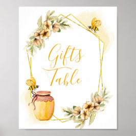 Waterverf Bij Botanische Cadeaus Tafelbord Poster