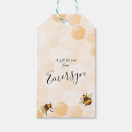 Waterverf bij cadeaulabel