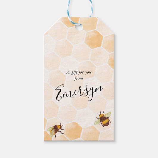 Waterverf bij cadeaulabel (Voorkant)