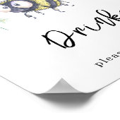 Waterverf bij - Dranken Poster (Hoek)