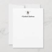 Waterverf bij & honingraat gepersonaliseerd notitiekaartje (Voorkant)