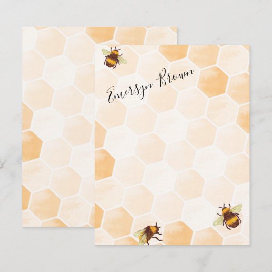 Waterverf bij notitiekaartje (Voorkant / Achterkant)