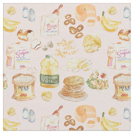 waterverf bij  ontbijt - meel, brood stof