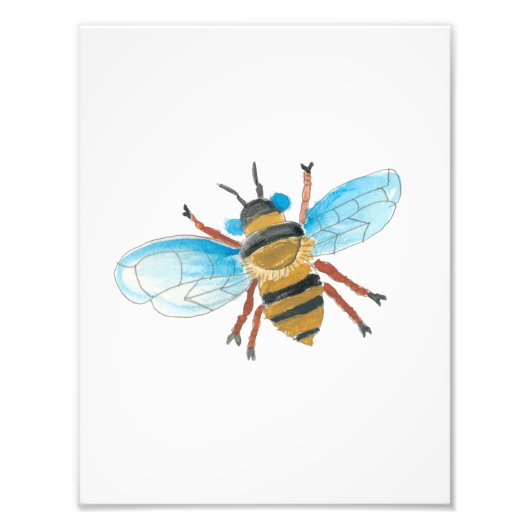 Waterverf Bij Print  Foto Afdruk (Voorkant)