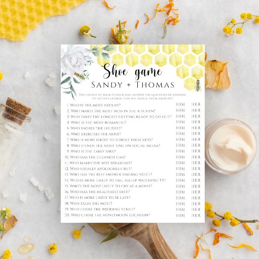 Waterverf bij - Schoenspel vrijgezellenfeest spel