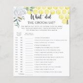 Waterverf bij, wat zei de bruidegom bruidsspel (Voorkant)