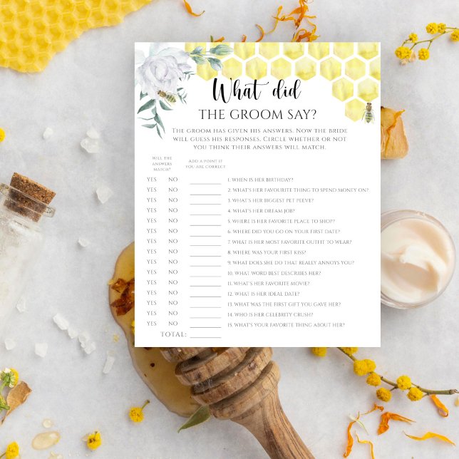 Waterverf bij, wat zei de bruidegom bruidsspel (Creator heeft geüpload)