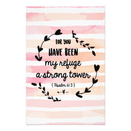 Waterverf Bijbel die het Psalms Citaat Christelijk Foto Afdruk