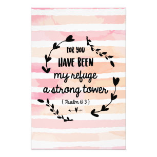 Waterverf Bijbel die het Psalms Citaat Christelijk Foto Afdruk