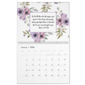 Waterverf Bijbelscripts - Maandelijks Kalender (Jan 2026)