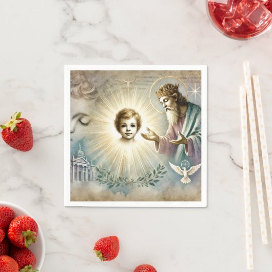 Waterverf Bijbelse profetie over Jezus decoupage Servet (Insitu)