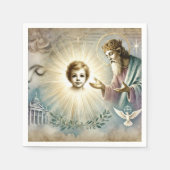 Waterverf Bijbelse profetie over Jezus decoupage Servet (Voorkant)