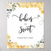 Waterverf bijen baby's zijn zoete Posters (Voorkant)