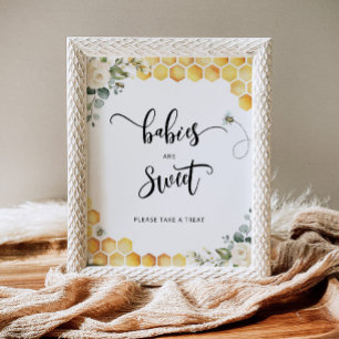 Waterverf bijen baby's zijn zoete Posters