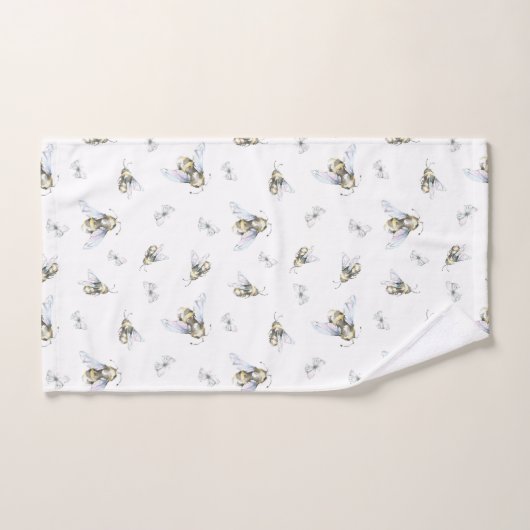 Waterverf bijen bad handdoek (Handdoek)