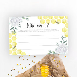 Waterverf bijen bloemige Wie ben ik bruidsfeest sp Briefpapier