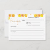 Waterverf bijen bruidsdouche receptkaart (Voorkant)