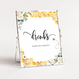 Waterverf bijen Drinken helpen jezelf Poster