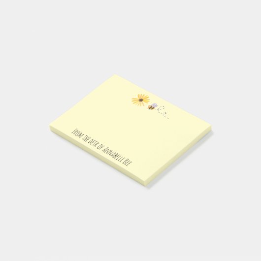 Waterverf bijen en ventilatoren personaliseren post-it® notes (Schuin)