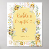 Waterverf Bijen Kaarten en geschenken Poster (Voorkant)