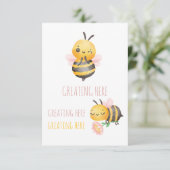  Waterverf Bijen Leraar Dank u kaart (Staand voorkant)