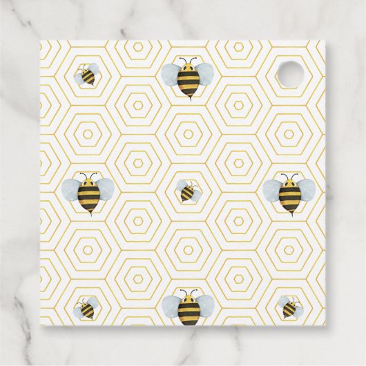 Waterverf Bijen Valentijn Label (Achterkant)