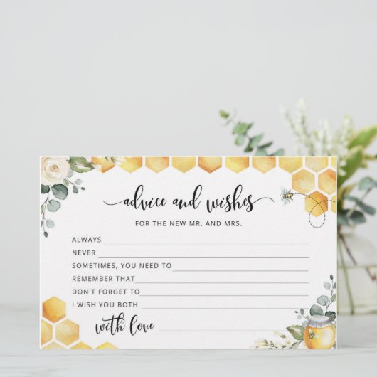 Waterverf bijenadvies en wensen briefpapier (Staand voorkant)