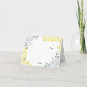 Waterverf bijenbloem vrijgezellenfeest dank je kaa bedankkaart (Achterkant)