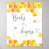 Waterverf bijenboeken en diapers poster (Voorkant)