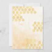 Waterverf Bijengeel Floral Neutraal Baby shower Kaart (Achterkant)