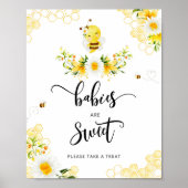 Waterverf bijenkorpjes zijn zoet Poster (Voorkant)