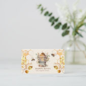 Waterverf bijenkorven visitekaartje (Staand voorkant)