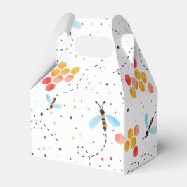 Waterverf-bijenpatroon Bedankdoosjes