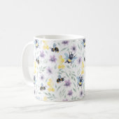 Waterverf-bijenpatroon Koffiemok (Voorkant links)