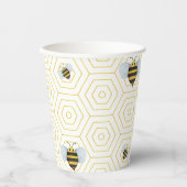 Waterverf-bijenpatroon Papieren Bekers (Voorkant)